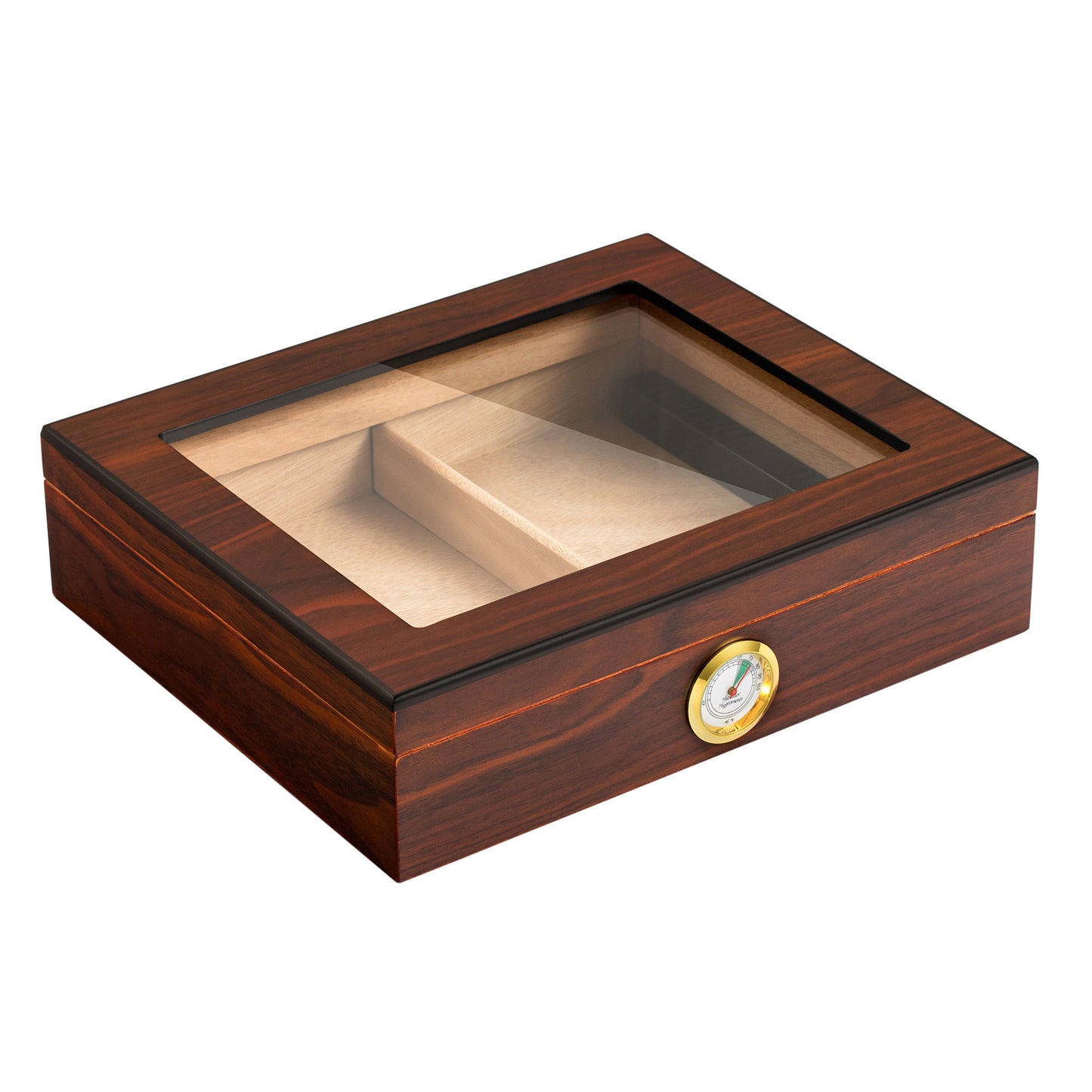 Wooden High-Grade Square Clamshell Cigar Humidor, Cigarette Case