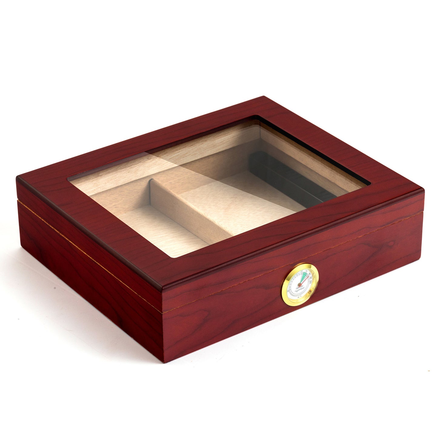 Wooden High-Grade Square Clamshell Cigar Humidor, Cigarette Case
