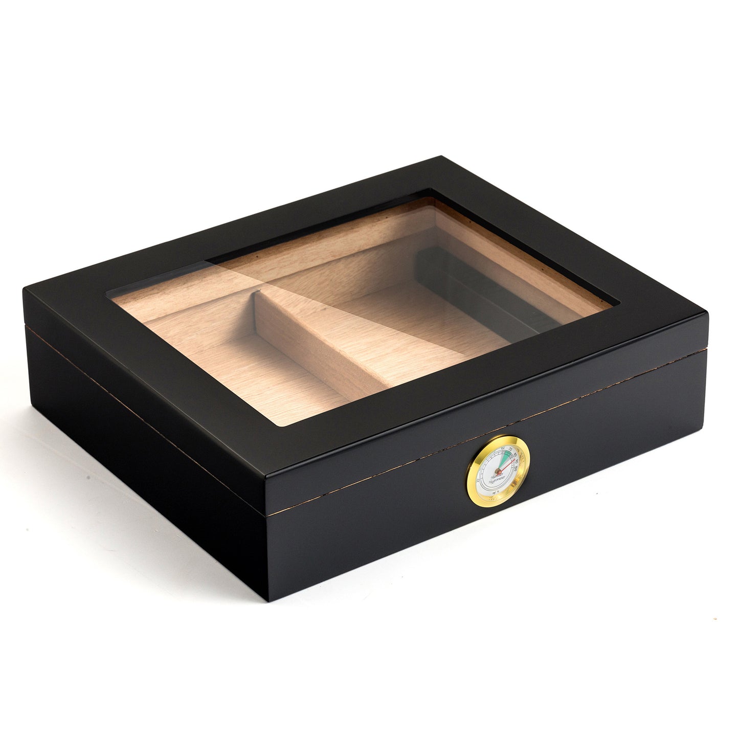 Wooden High-Grade Square Clamshell Cigar Humidor, Cigarette Case