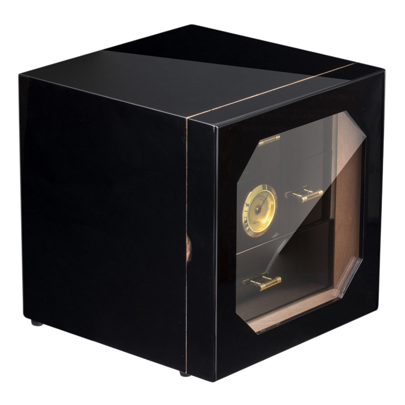 Solid Wood Cigar Humidor, Piano Lacquer, Baking Varnish, Large-Capacity Three-Layer Cigar Humidor, Cigarette Case