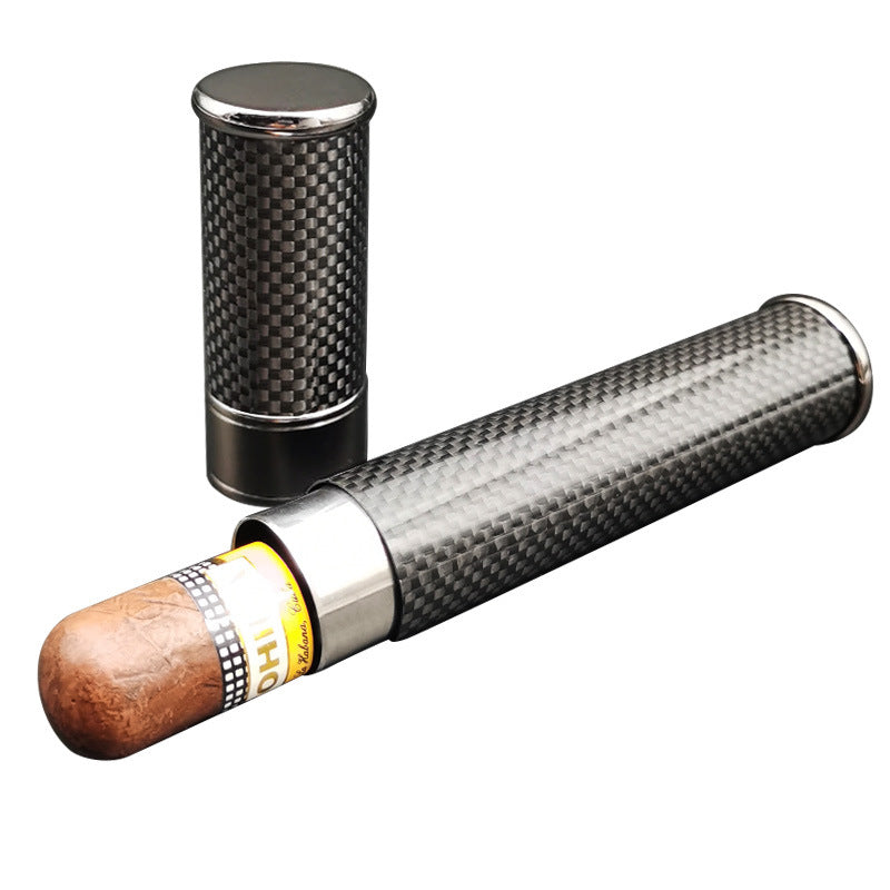 Portable Moisturizing Cylinder Retro Style Pure Copper Carved Humidor