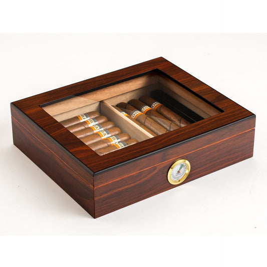 Wooden High-Grade Square Clamshell Cigar Humidor, Cigarette Case