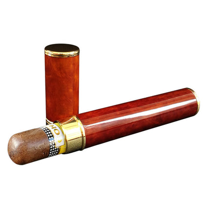 Portable Moisturizing Cylinder Retro Style Pure Copper Carved Humidor