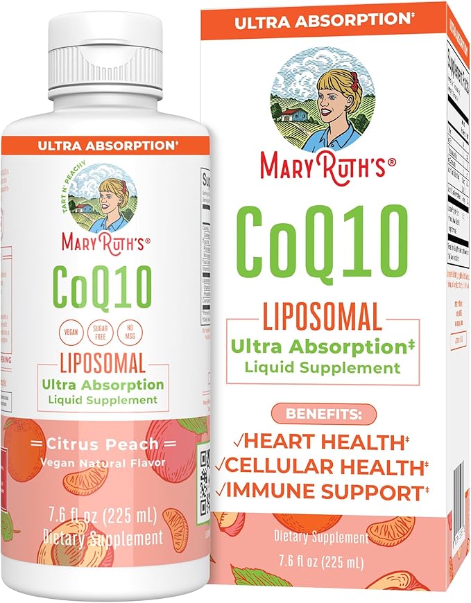 MaryRuth Organics Liquid Vitamin | Coenzyme Q10 Heart Health for Mitochondrial Support and Immune System | Vegan Non-GMO | 7.6 Fl Oz | 45 Servings